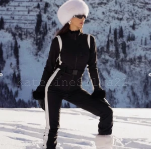 ZARA NUEVO MONO MUJER RESISTENTE AL AGUA Y PROTECCIÓN CONTRA EL VIENTO Negro Blanco Pequeño - Imagen 1 de 8
