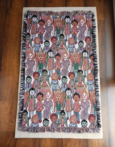 Handgewebter Baumwollüberwurf Teppich * 30 Zoll x 48 zoll  * Made in India - Bild 1 von 4