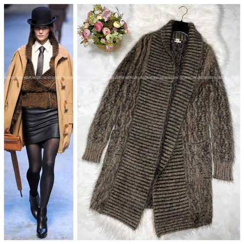 HERMÈS Autentico cardigan lungo passerella Hermes design commutabile design lavorato a maglia 36