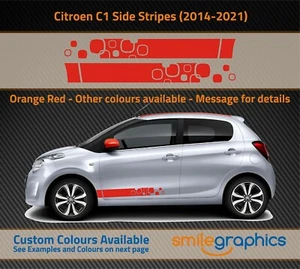 Citroen C1 (2014-2021) Airbump Side Stripe Stickers - Other colours available - Picture 1 of 2