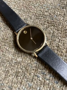 Movado Museum 14K Gold Zenith Signed Case And Swiss Caliber 30.5 17 Jewels Runs - Picture 1 of 16