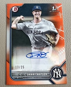 2022 1st bowman danny watson auto 13/25. Yankees