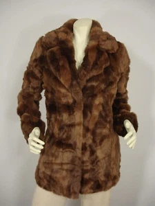 NWT ABERCROMBIE & FITCH BROWN FAUX FUR COAT JACKET WOMEN'S M - Picture 1 of 11