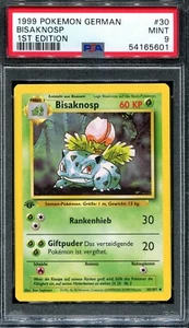 PSA 9 Pokemon 1999 German Deutsch 1st Edition Base Bisaknosp Ivysaur #30 - Picture 1 of 2