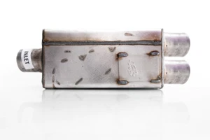 SPINTECH MUFFLER  3" Single In / 3.0" Dual Out 6446 Pro Street series - Picture 1 of 3