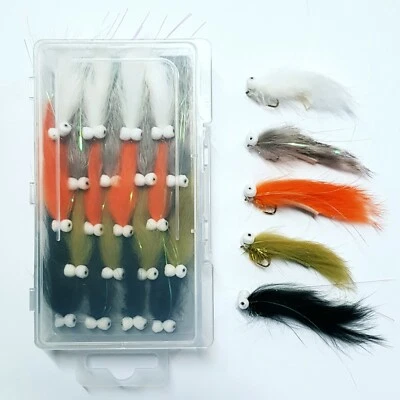 Trout Flies - Minkie Booby Zonkers Selection Assorted colours Zonker Fly Fishing