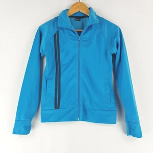 Rox Sport Girls Size 12 Bright Blue Teal Blue Jacket Light Zip Up Front Collared - Picture 1 of 12