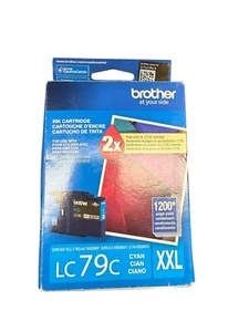 Brother LC79C XXL Cyan Extra High Yield Ink Cartridge, Exp. 07/2019 Genuine - Picture 1 of 2