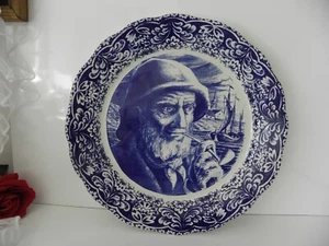 Piatto da parete in ceramica piatto da collezione Delft's dipinto a mano Boch La Louvière Belgium - Foto 1 di 4