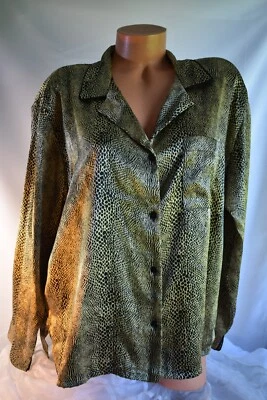 SECRET TREASURES (1 X) кровать куртка черный золотой полиэстер атласная рубашка на пуговицах  - Изображение 1 из 4