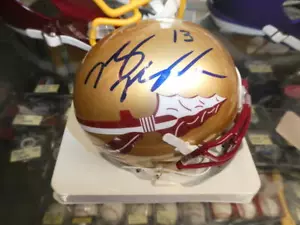 Mini casco firmado por Nigel Bradham Florida St/Eagles certificado de autenticidad - Imagen 1 de 1