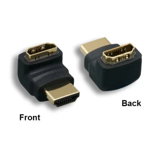 Adaptador en ángulo HDMI 270° masculino/femenino cambiador de género conector enchapado en oro negro - Imagen 1 de 1