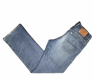 Vintage Made In USA Lucky Jeans 33 Actual 33 5/8x32 1/8" Löcher Button Fly Distressed - Bild 1 von 20