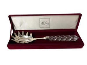 Mikasa Crystal & Silver-Plated Pasta Server – In Original Velvet Box - Picture 1 of 6