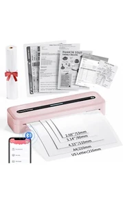 COLORWING M832 Portable Printers Wireless for Travel, 300DPI Mini Compact Pink - Picture 1 of 9