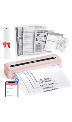 COLORWING M832 Portable Printers Wireless for Travel, 300DPI Mini Compact Pink - Image 1 of 4