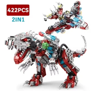 2IN1 Jurassic Mechanical Indominus Rex Dinosaur World Model Building Blocks City - Picture 1 of 6