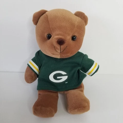 Vintage 1997 Green Bay Packers Teddy Plush - Fanimals Play Football 7 inches Cover