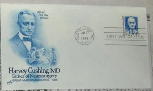 US FDC SC #2188 HARVEY CUSHING FATHER OF NEUROSURGERY 1988. - Picture 1 of 1