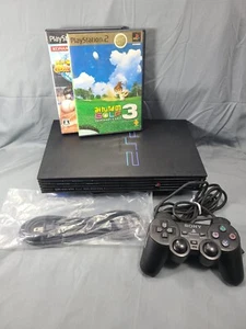 Sony PlayStation 2 Midnight Schwarz Spielekonsole. Japan Import getestet und funktionsfähig - Bild 1 von 9