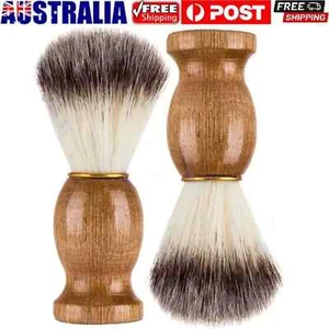 Men Shaving Bear Brush Best Badger Hair Shave Wood Handle Razor Barber Tool Gift - Picture 1 of 7