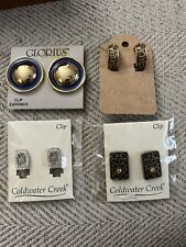 Clip Fashion Earring Collection, Set of 4 Pairs, All New