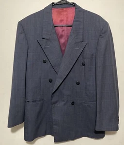 G.B. PEDRINI UOMO size M Blue Blazer Club Jacket Sport Coat Italy - Picture 1 of 10