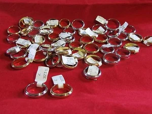 Unisex 18k White Gold Plated Wedding Fashion Ring Made In USA Sz 5 6 7 8 12 13 - Bild 1 von 3