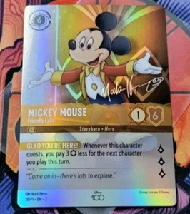 Tarjeta Lorcana promocional Mickey Mouse - Friendly Face 18 D100 arte alternativo Disney100 - Imagen 1 de 4