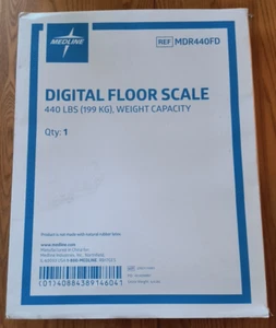 Medline Digital Step-On Floor Scale 440 Pounds Weight Capacity MDR440FD - NEW - Picture 1 of 3