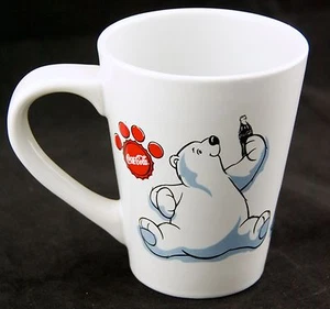 Coca-Cola Eisbär Becher Pfotenabdruck Gibson Tasse Becher weiß Kaffee Tee NEU - Bild 1 von 6
