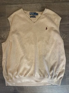 Polo Ralph Lauren 3XB Men’s Sweater Vest Camel - Picture 1 of 3