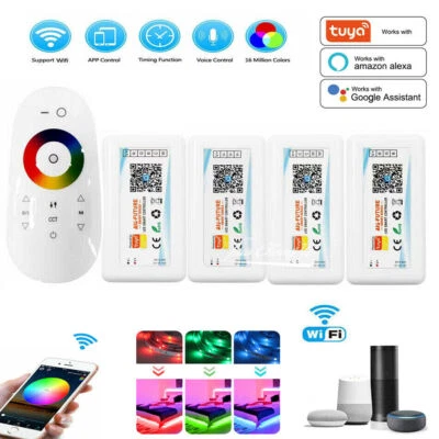 TUYA WiFi RF LED Strip Controller + 2.4G Touch Remote for 5050 RGB RGBW RGBCCT - Image 1 of 4