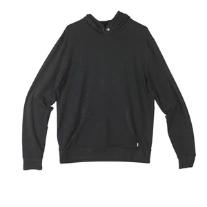 Vuori Austin Hoodie Men L Black Lightweight Performance Logo Sweatshirt Pullover - Picture 1 of 14