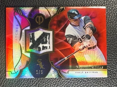 Parche con logotipo usado Topps Tribute Prime 2016 rojo Frank Thomas 1/5 juego Foto 1 de 2