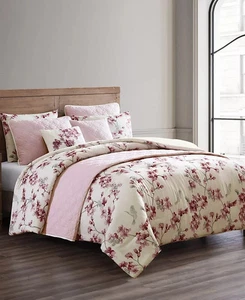 Hallmart Collectibles Aviary Blossom 8-Pc Full/Queen Comforter & Coverlet Set - Picture 1 of 7