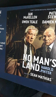 National Theatre poster -  Ian McKellen and Patrick Stewart In No  Man's Land  - Image 1 of 4