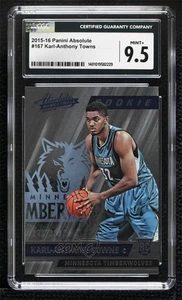 2015-16 Panini Absolute Rookies /999 Karl-Anthony Towns CGC 9.5 Mint+ Rookie RC - Picture 1 of 3