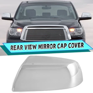 Left Side Top Half Mirror Cap Cover Chrome  For Toyota Tundra Sequoia 2007~2021 - Picture 1 of 13