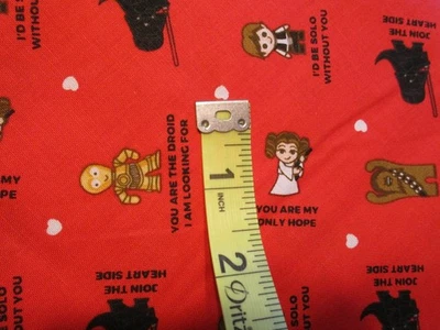 Fat Quarter Cotton Fabric Star Wars Darth Vader Novelty Print  Approx 18" x 21" - Image 1 of 4