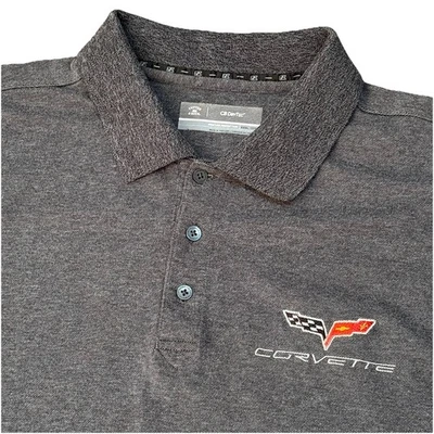 Cutter & Buck CB DryTec Men’s 3XL Long Sleeve Polo Shirt Corvette Logo Gray - Image 1 of 4