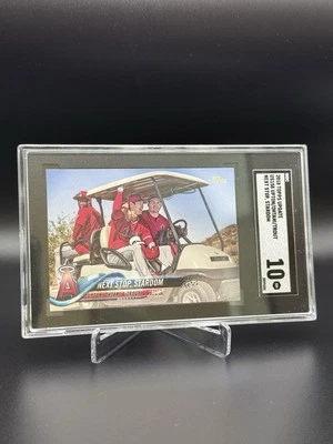 Shohei Ohtani ROOKIE CARD Mike Trout SGC 10 Justin Upton 2018 Topps Update RC - Image 1 of 3