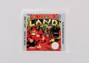 Gameboy Donkey Kong Land - Ersatz Label Aufkleber Aufkleber vorgeschnitten - Afbeelding 1 van 1