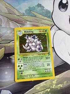 Nidoking 11/130 Holo Raro WotC Cartas Pokémon Conjunto Base 2 - Imagen 1 de 8