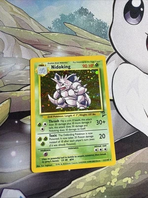 Nidoking 11/130 Holo Rare WotC Card Pokémon Base Set 2 - Image 1 of 4