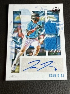 2020 Panini Diamond Kings Isan Diaz Auto Relic Jersey Miami Marlins Autograph - Picture 1 of 2
