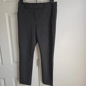 WHITE HOUSE BLACK MARKET The Slim Ankle STRETCH Black White Dot Pants Wmns Sz 6 - Picture 1 of 8