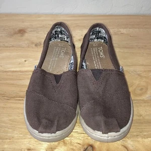 Kids Youth TOMS Classic Canvas Slip-On Shoe Brown Size 13 Youth - Picture 1 of 12
