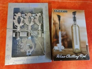 Weinflasche Kühlstab mit Ausgießer + 3 Stück Neuheit Bargeschirr Set - Bild 1 von 5