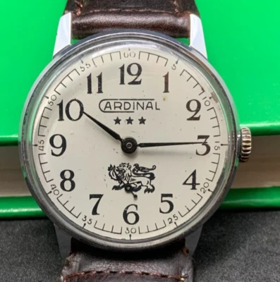 Vintage Soviet USSR Men's Watch Pobeda Cardinal 3star Mechanical 70s Serviced — 第 1/4 张图片